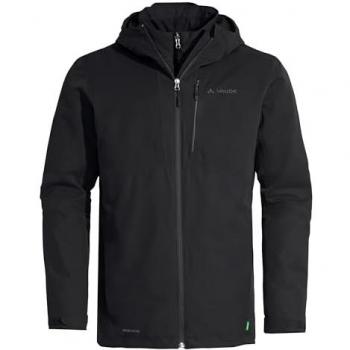 VAUDE Miskanti 3-in-1 Detachable Jacket for Men - Black, Size XL