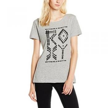 Roxy Basic Crew Roxy Tribes - Camiseta para mujer, color gris, talla M
