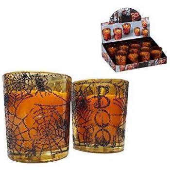 ARTICASA 71853 Vela Halloween Vaso Cristal,, 5 x 6 Cm