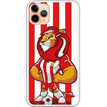 Funda Original para iPhone 11 Pro Max con Escudo y Franjas Rojiblancas - Licencia Oficial UD Almería