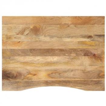 Tablero escritorio con curva madera mango rugosa 110x80x2,5 cm