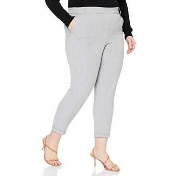 Vero Moda Women's Maya Loose Solid Trousers in Light Grey Melange