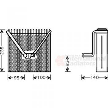 Evaporador Van Wezel 7600V011 para Seat Córdoba 2002-2008