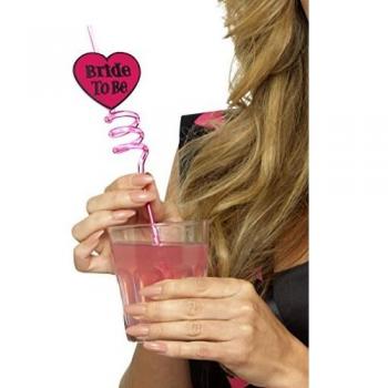 Smiffys-Smiffy'S Bride to Be-Pajita para Beber, Color Rosa, Talla única 44643