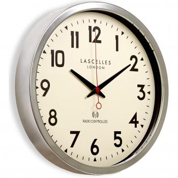 Roger Lascelles - Reloj de pared radiocontrolado, color cromado
