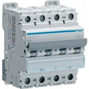 INTERRUPTOR AUTOMÁTICO MODULAR 4 POLOS 10 A 6 KA C 4 MÓDULOS MCA410