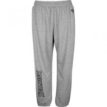 Spalding Team II Long Pantalón Corto de Entrenamiento de Baloncesto, Hombre, Gris Melange, L