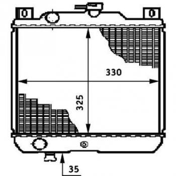 Radiador de refrigeración del motor MAHLE ORIGINAL CR 651 000S