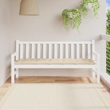 Beige Oxford Garden Bench Cushion 70.9x19.7x2.8