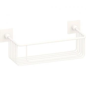 Jabonera Beltrán con rejilla rectangular y plafón adhesivo