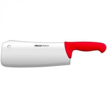 Arcos Serie 2900, Cuchillo Macheta, Hoja de Acero Inoxidable Nitrum de 240 mm, Mango inyectado en Polipropileno Color Rojo