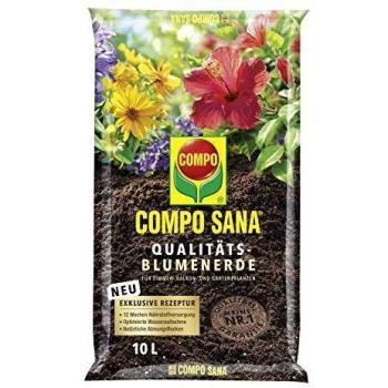 Sustrato para flores Compo Sana, 10 litros, calidad premium