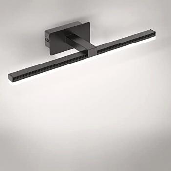 Kimjo Lámpara de Espejo Baño 9W, Blanco Neutro 4000K 720LM Aplique de Baño, Prueba de Agua IP44 Aplique Espejo Baño, 40CM Lámpara LED de pared para Espejos de Baño, AC100-240V Luces para Espejo