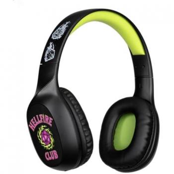 Auriculares Inalámbricos Konix Stranger Things Bluetooth 5.3 con Micrófono y Autonomía de 30 Horas - Negro/Amarillo
