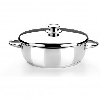 Monix Optima - Rustidera 26 cm con tapa de acero inoxidable 18/10