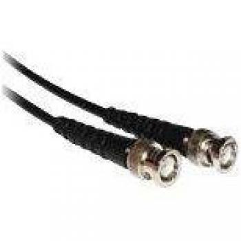 Cable de parche RG-59 75 Ohm negro 1.5 m con conectores BNC
