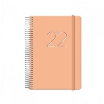 Agenda 2022 Día Página Espiral Gloss Melocotón 12.5x18cm Dohe 12657