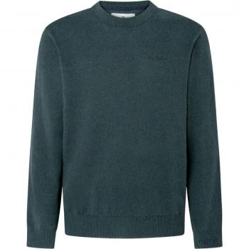 Jersey Pepe Jeans Andre Crew Neck para Hombre - Color Verde Oscuro - Composición Algodón/Lana/Cachemira - Cuello Redondo