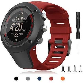YPSNH Compatible para Correa Suunto Ambit 3 Correa de Transpirable de Repuesto de Goma Suave Pulseras para Suunto Ambit 1/2/2S/2R/3 Sport/3 Run/3 Peak/Suunto 5