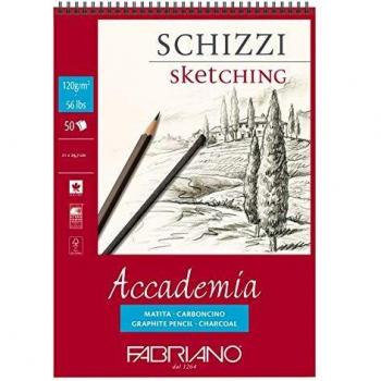 Block de Dibujo Fabriano Accademia 120g 50 Hojas 21x29,7 cm Espiral