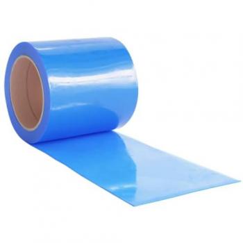 Burlete para puerta PVC transparente 200x1,6 mm 10 m cortina de puerta azul acanalado