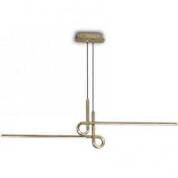 Plafón LED integrado Cinto Latón antiguo 1 bombilla 40cm