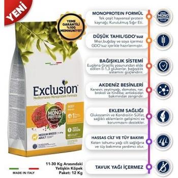 Exclusion Mediterraneo Monoprotein Noble Grain de Ternera para Perros Medianos