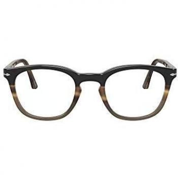Persol PO3258V 1135 Unisex Stylish Eyeglasses - Striped Brown, Grey & Black, Size: 48 MM