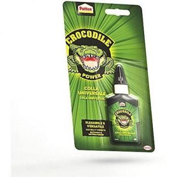 Pattex Crocodile Power Cola Universal, cola transparente con gran agarre inicial, pegamento multiusos para metal, plástico y más, pegamento fuerte para todo, 1x50g
