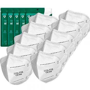 20x Mascarillas FFP3 certificada, empaquetada Individualmente,sin válvula,EN149:2001+A1:2009,la Clase de protección más Alta,máscara Antipolvo Plegable,para protección de la Boca y la Nariz