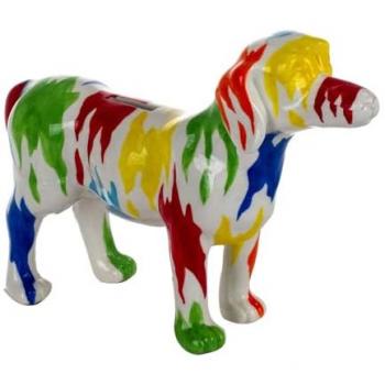 Hucha Forma Perro Signes Grimalt - 20x9x31 cm, figura de animal en color amarillo