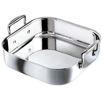 Le Creuset - Bandeja Asadora Cuadrada 3-Ply Acero Inoxidable Le Creuset