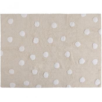 Lorena Canals Alfombra Infantil Lavable Modelo Topos Color Beige