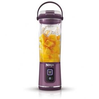 Batidora portátil Ninja Blast - 530 ml, sin cable, tapa a prueba de fugas, boquilla para sorber, recargable, potente para smoothies y batidos de proteínas - Color violeta