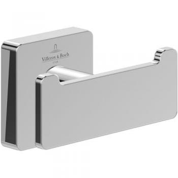 Toallero Doble Villeroy & Boch Elements - Striking Chrome, Diseño Refinado, 80x44x45mm