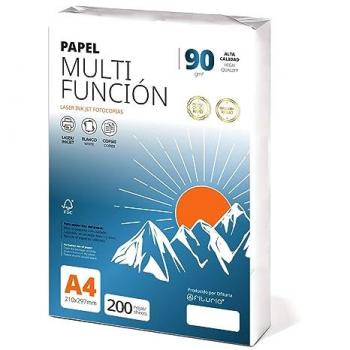 Folios A4 90g, 200 Hojas, Papel Multiusos para Impresoras Láser e Inyección, Ideal para Oficina y Material Escolar