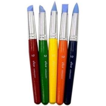 Juego de 5 Silicona Pincel silkonshaber modellier de pincel para acrílico Colores modellieren etc. goma Juego de pinceles