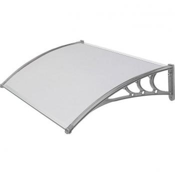 Pensilina Modular de Policarbonato Compacto Satinado 150x100 cm con Soporte Gris