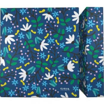 Carpeta 4 anillas 40mm forrada A4 EC24 Blue Garden