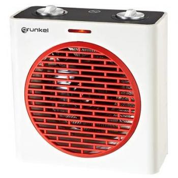 Grunkel - CAR-R20 - Calefactor termoventilador portátil. 2 potencias, protección contra sobrecalentamiento y termostato - 2000W - Rojo