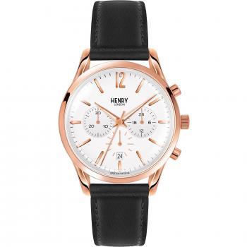 Henry London Reloj Analógico Unisex Cuarzo Correa Cuero