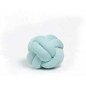 homemania cojín Decorativo Knot Trenzado Color Menta realizado A Mano, Suave, Decorativo, Multifuncional.