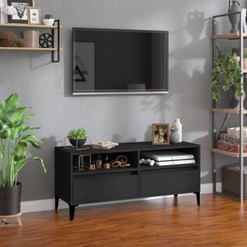 Mueble de TV madera contrachapada negro 100x34,5x44,5 cm vidaXL