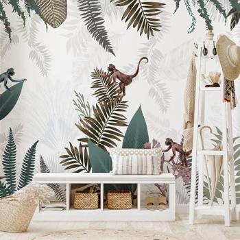 Papel Pintado Panorámico No Tejido Multicolor Jungle 432x270cm 99Déco