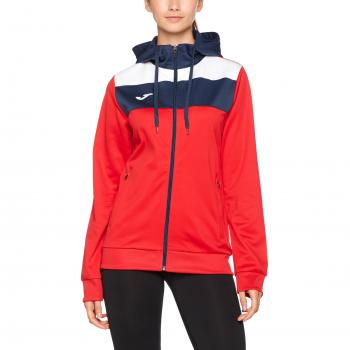 Joma Crew - Chaqueta con Capucha para Mujer, Color Rojo, Talla L