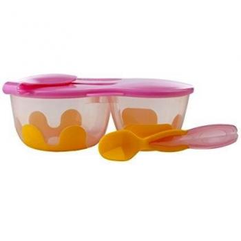 B.Box 302 - Recipiente para comida de viaje + cuchara Pinkalily, color rosa y naranja