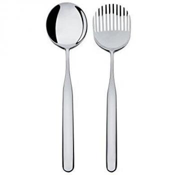 Alessi IS02/14 Collo de Alto, Cubiertos para Ensalada 18/10 Pulido Acero Inoxidable 26,5 x 3 x 8 cm, Plata
