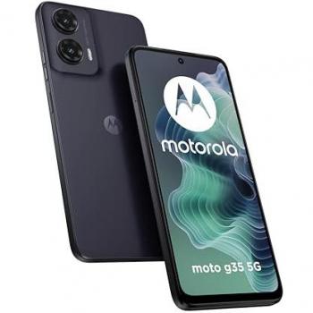 Smartphone Motorola Moto G35 5G, 256GB, 4GB RAM, Pantalla 6.72'', Cámara Principal 50MP, Doble SIM, Batería 5000 mAh, Negro Medianoche