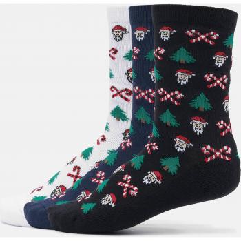 Grumpy Santa Christmas Socks 3-Pack - Black, White, Navy (EU Size 43-46)