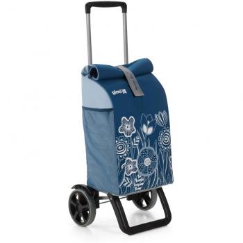 Gimi Rolling Thermo Carrito Compra Térmico con 2 Ruedas, Azul Oscuro, 41.5x18x78 cm
